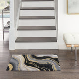 nourison prismatic prs31 charcoal grey rug