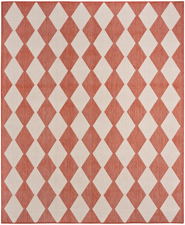 nourison positano pos04 terracotta rug