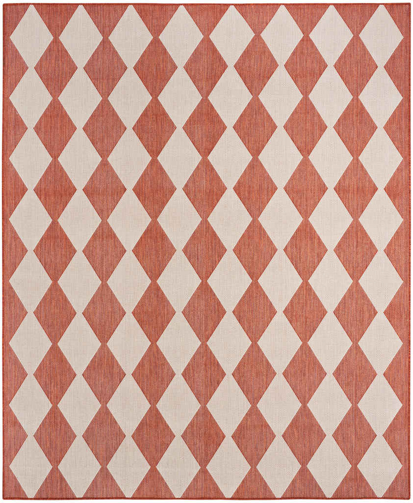 nourison positano pos04 terracotta rug