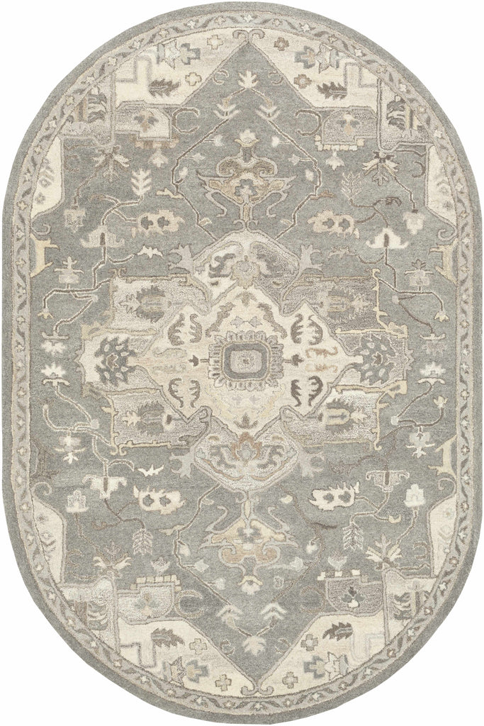 Hauteloom Hamshire HAMSH Charcoal Hand Tufted Wool Rug