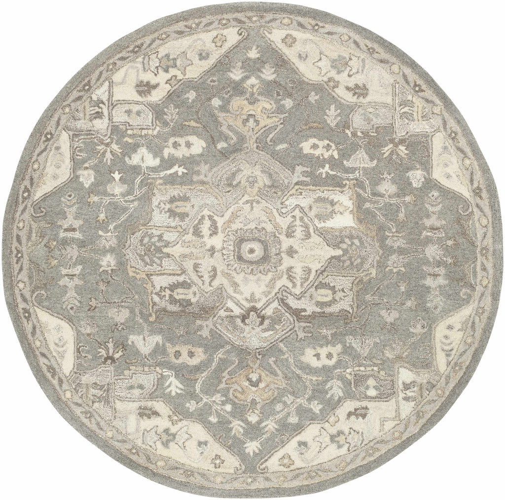 Hauteloom Hamshire HAMSH Charcoal Hand Tufted Wool Rug