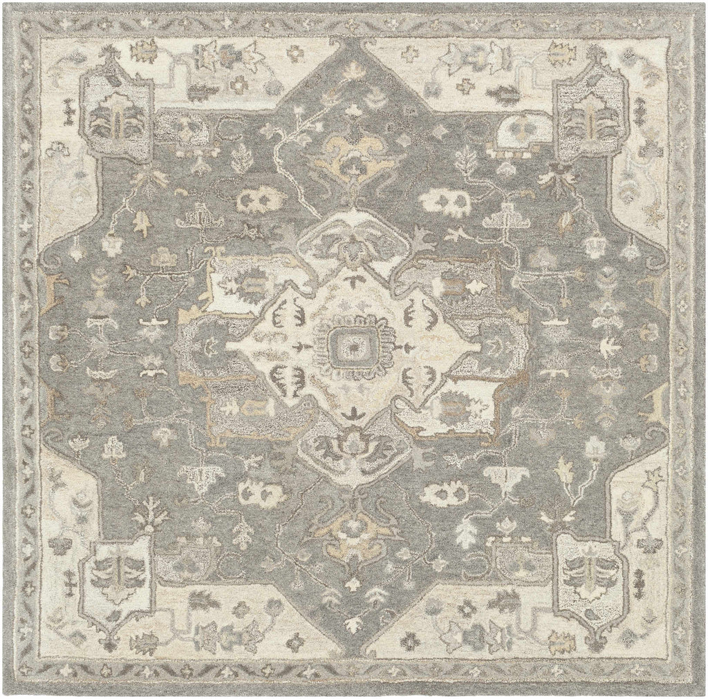 Hauteloom Hamshire HAMSH Charcoal Hand Tufted Wool Rug