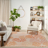 nourison garden oasis goa05 coral rug