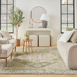 nourison astra machine washable asw11 ivory green rug