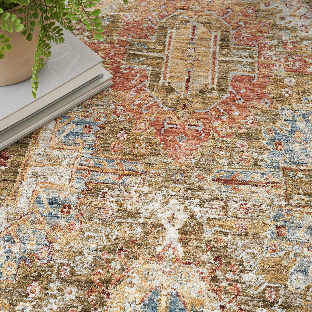 nourison sahar shr01 green rug