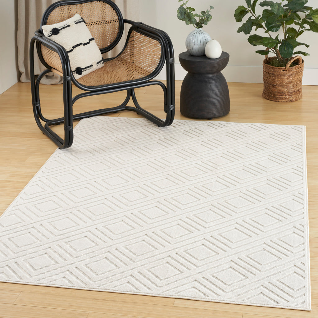 nourison care free caf03 ivory rug