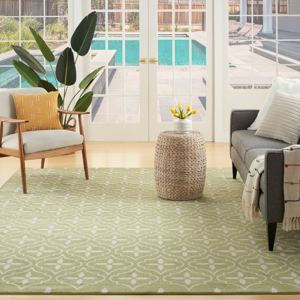 nourison nourison essentials nre04 green ivory rug