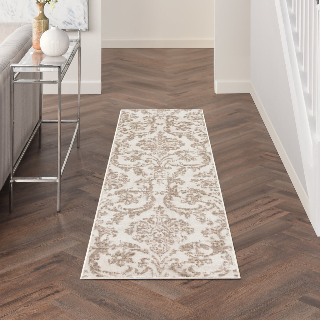 nourison jubilant jub09 ivory beige rug