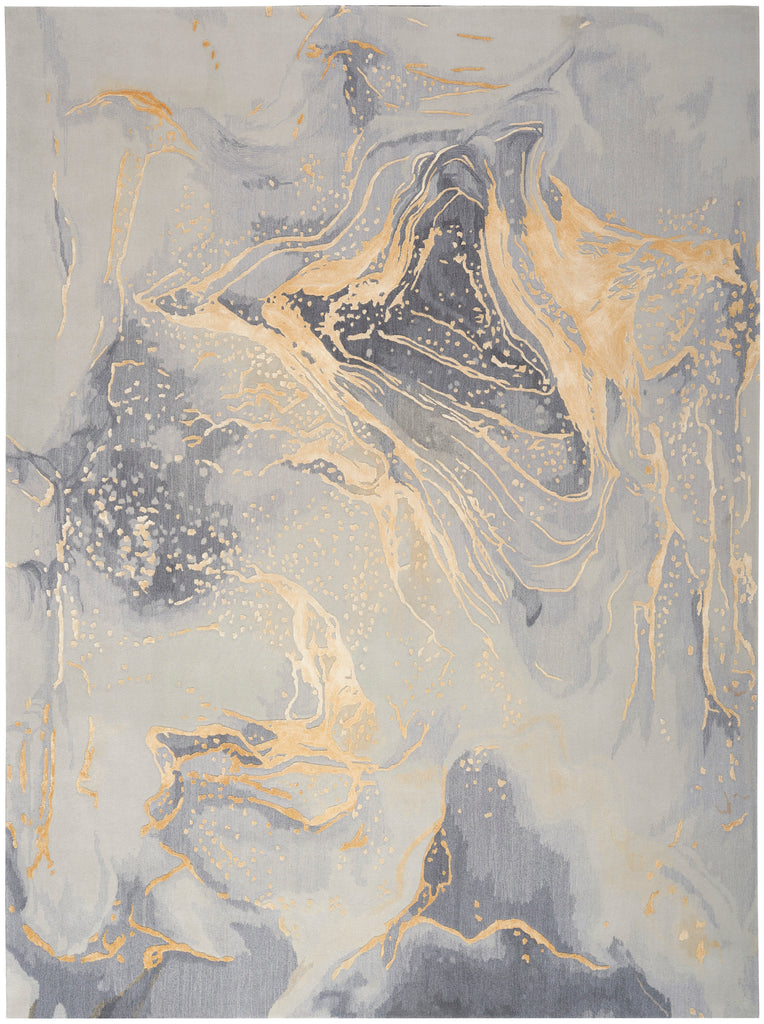 nourison prismatic prs28 grey gold rug