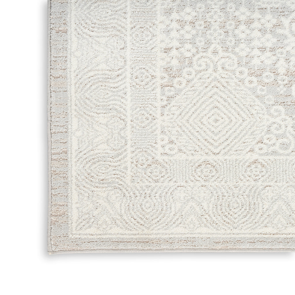 nourison eco cycle ecy01 silver ivory rug