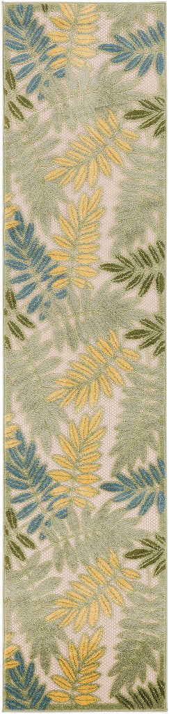 nourison aloha alh18 green multicolor rug