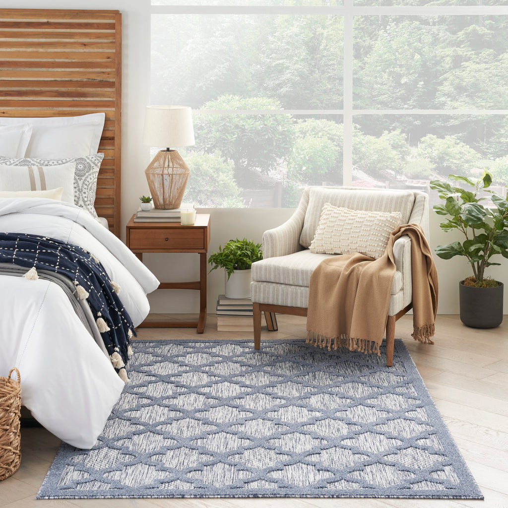 nourison easy care nes01 denim blue rug