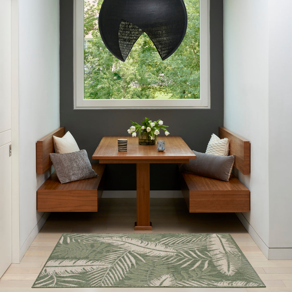 nourison garden oasis goa02 green ivory rug