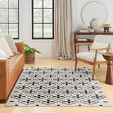 nourison nourison essentials nre04 ivory black rug