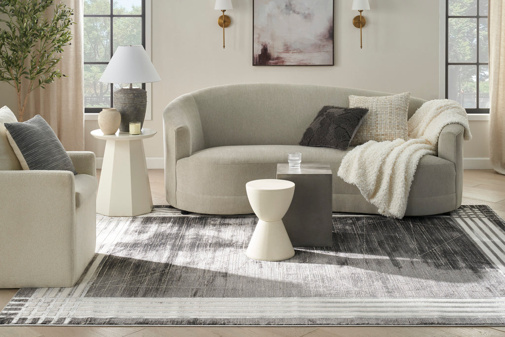 nourison desire dsr01 charcoal silver rug