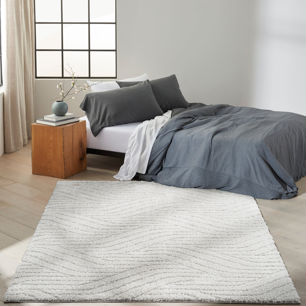 nourison surfaces sfc01 silver grey rug