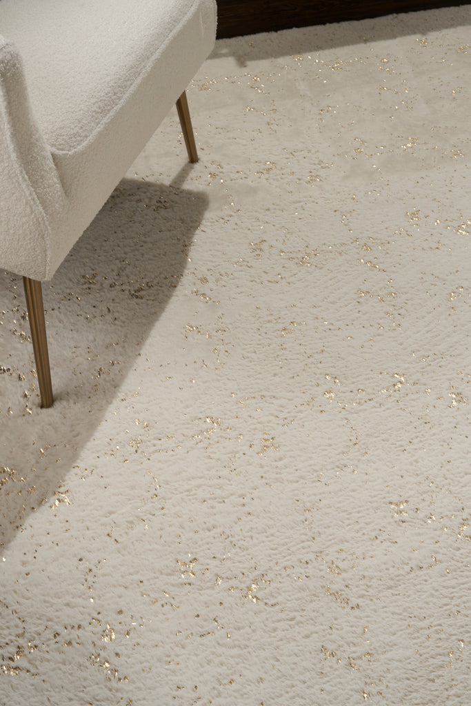 nourison cozy shimmer csh01 ivory gold rug