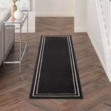 nourison nourison essentials nre02 black ivory rug