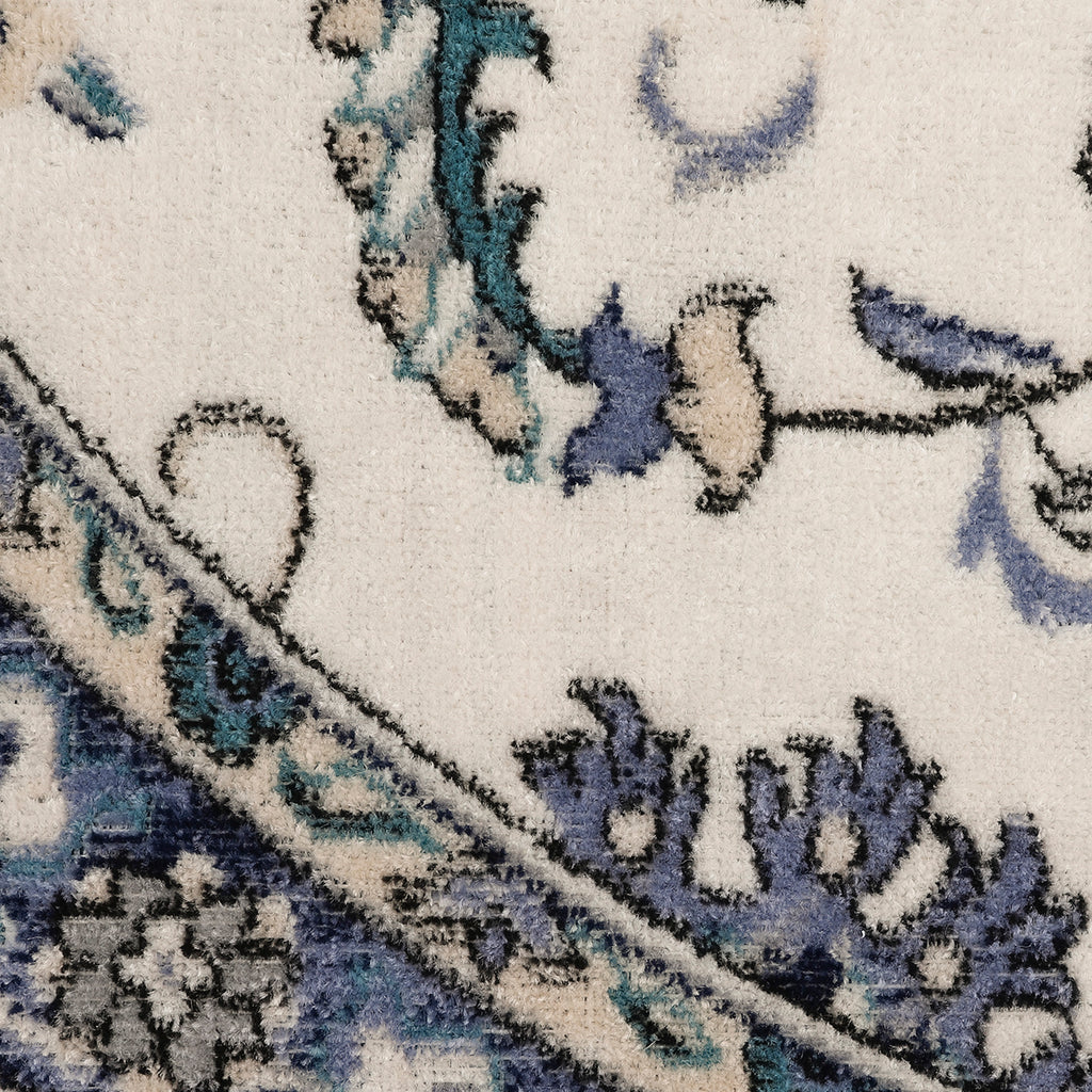 nourison nourison essentials nre05 ivory blue rug