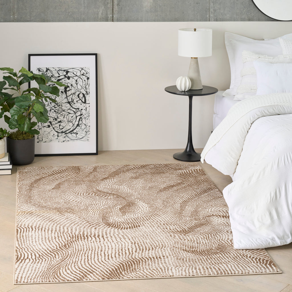 nourison central park west cep01 beige brown rug