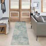 nourison astra machine washable asw07 blue ivory rug