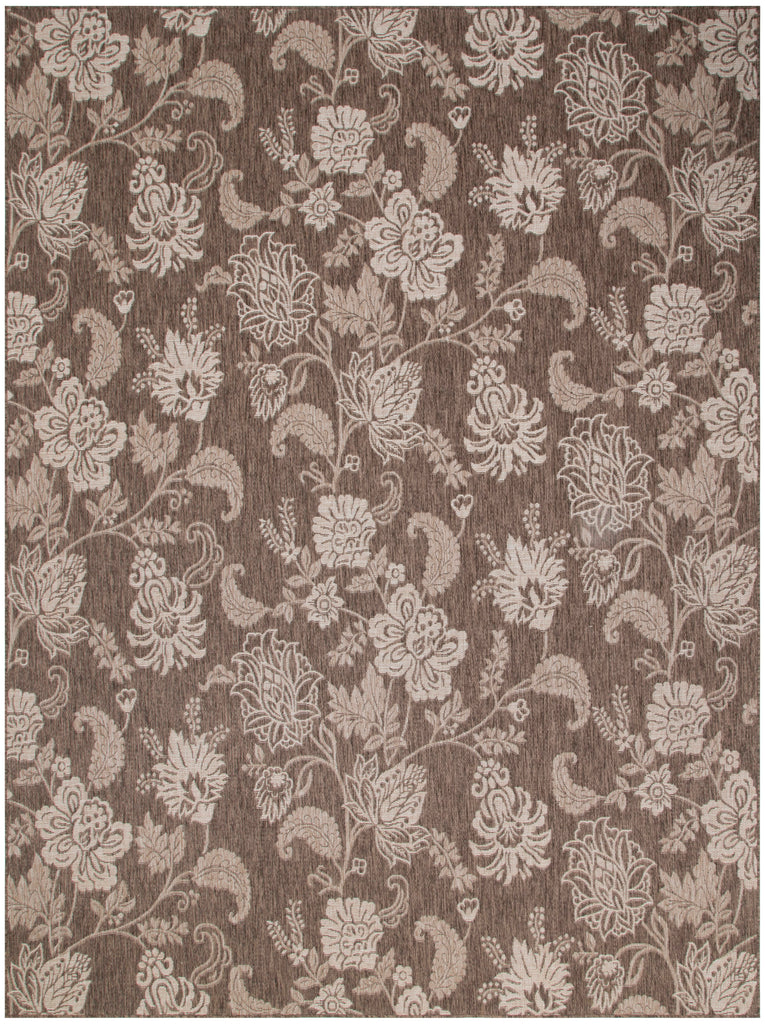 nourison garden oasis goa03 mocha rug