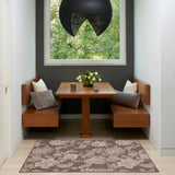 nourison garden oasis goa03 mocha rug