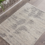 nourison ocean ocp03 cream charcoal rug