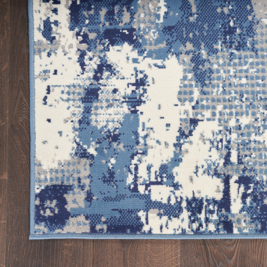 nourison grafix grf38 navy blue rug