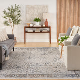 nourison astra machine washable asw16 ivory blue rug