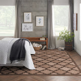 nourison easy care nes01 brown rug