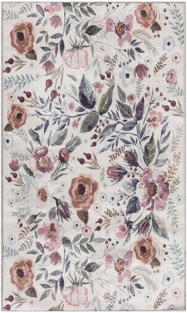 nourison nourison washables nwb01 ivory pink rug