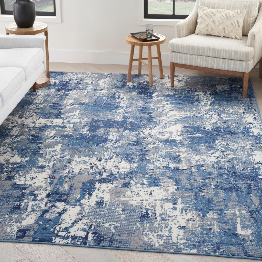 nourison grafix grf38 navy blue rug