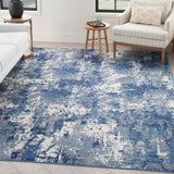 nourison grafix grf38 navy blue rug