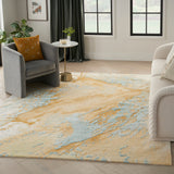 nourison prismatic prs36 sand blue rug
