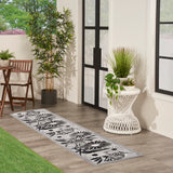 nourison aloha alh33 black white rug