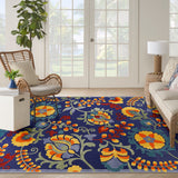 nourison aloha alh17 navy multicolor rug