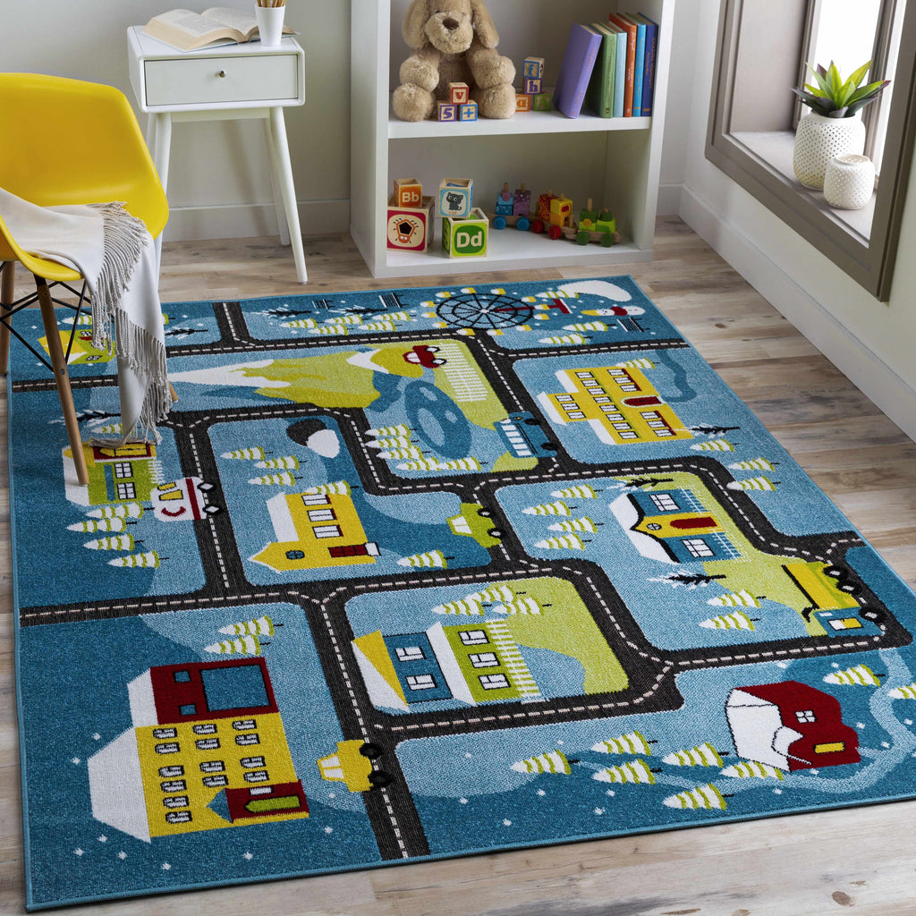 Hauteloom Hocking HOCKI White Machine Made Polypropylene Rug