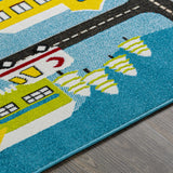 Hauteloom Hocking HOCKI White Machine Made Polypropylene Rug