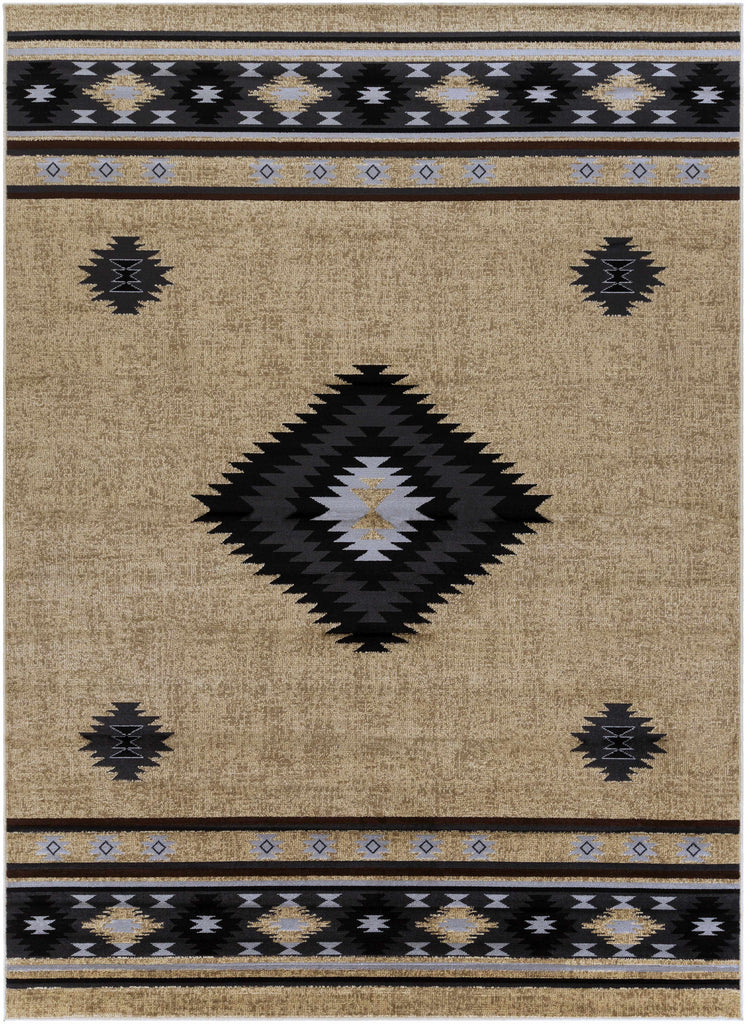 Hauteloom Hoylake HOYL Black Machine Made Polypropylene Rug