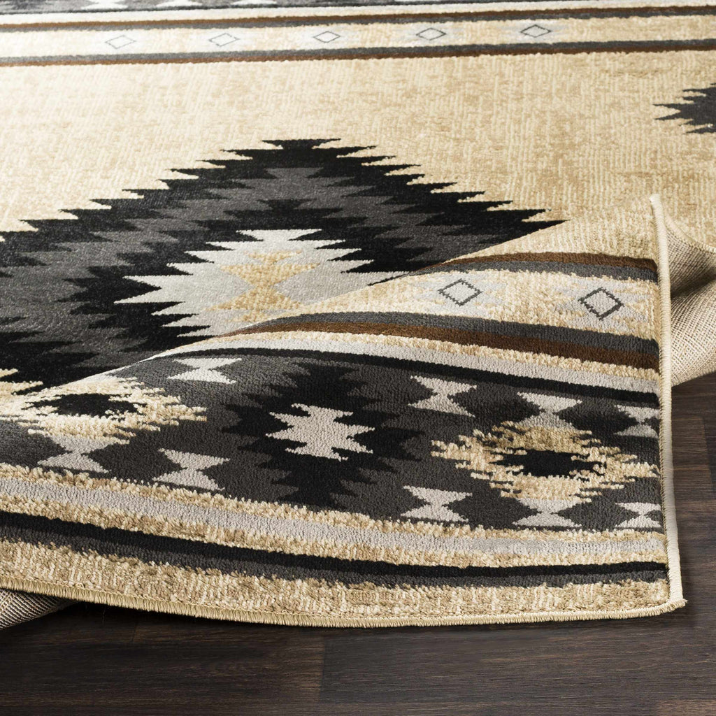Hauteloom Hoylake HOYL Black Machine Made Polypropylene Rug