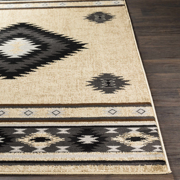 Hauteloom Hoylake HOYL Black Machine Made Polypropylene Rug