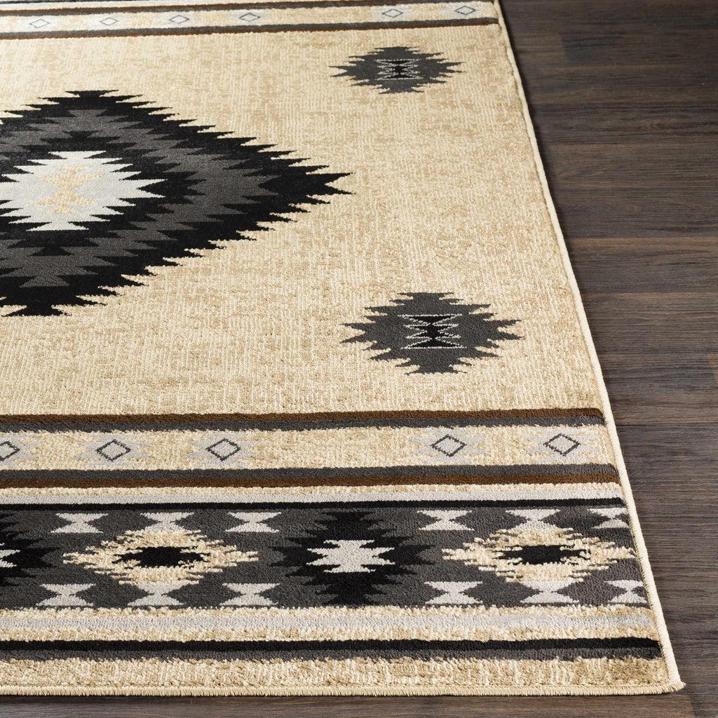 Hauteloom Hoylake HOYL Black Machine Made Polypropylene Rug