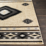 Hauteloom Hoylake HOYL Black Machine Made Polypropylene Rug