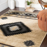 Hauteloom Hoylake HOYL Black Machine Made Polypropylene Rug