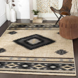 Hauteloom Hoylake HOYL Black Machine Made Polypropylene Rug