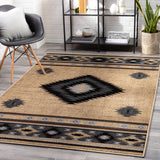 Hauteloom Hoylake HOYL Black Machine Made Polypropylene Rug