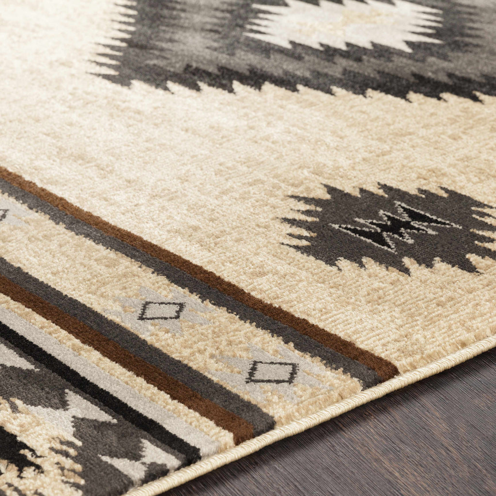 Hauteloom Hoylake HOYL Black Machine Made Polypropylene Rug