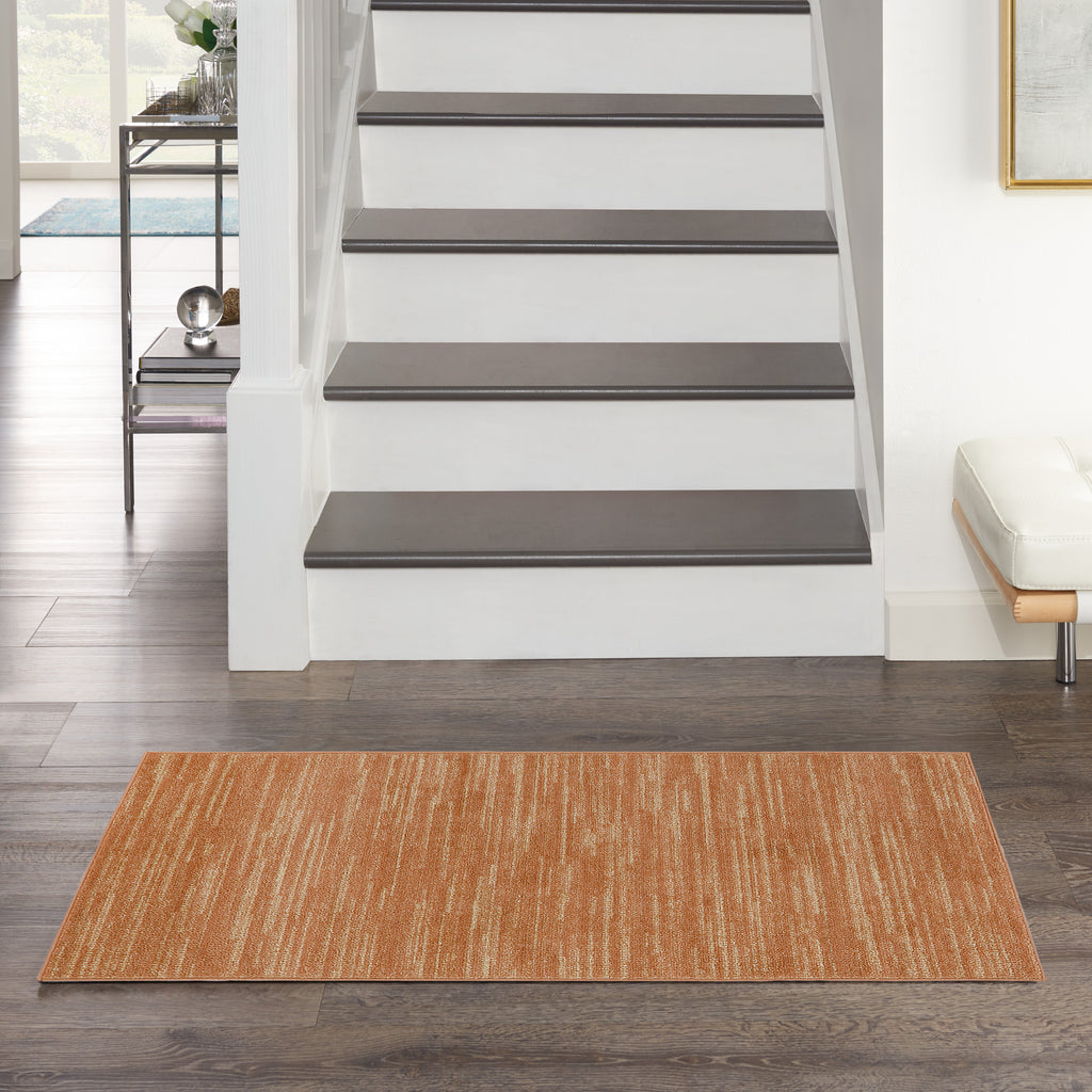 nourison nourison essentials nre01 rust rug