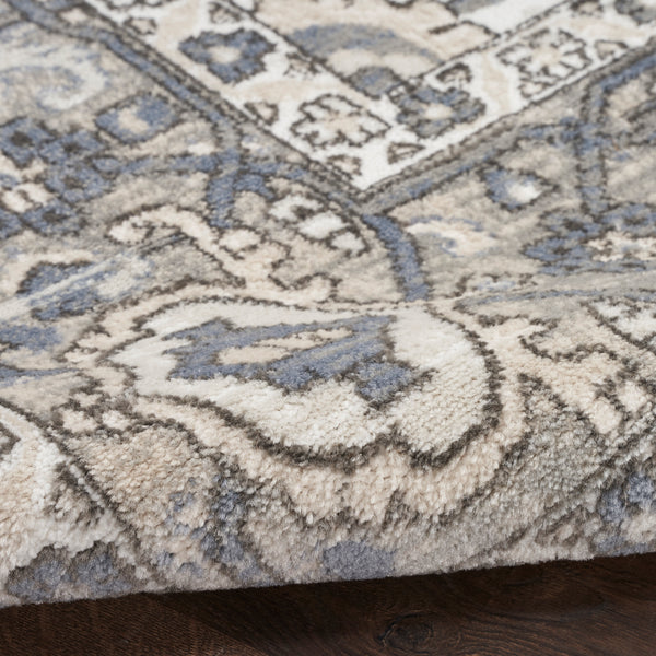 nourison quarry qua05 ivory blue rug